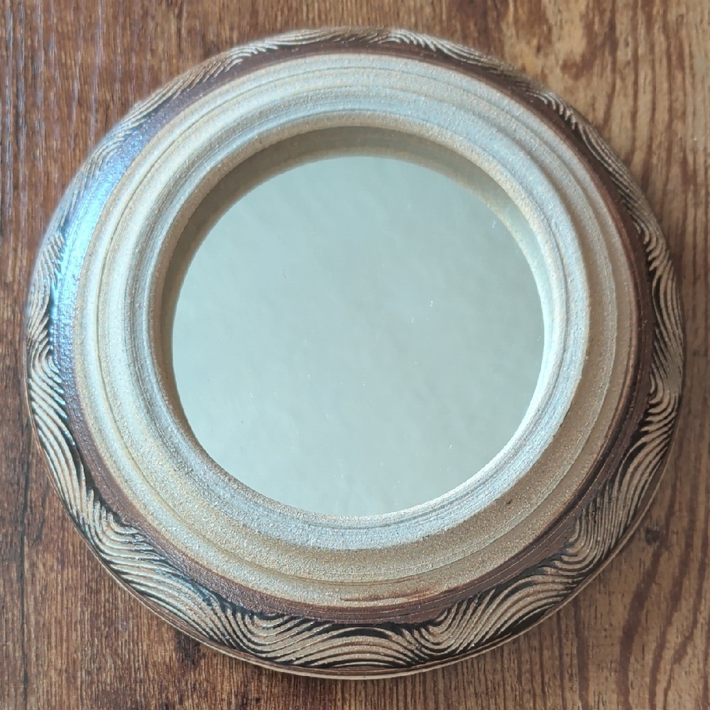 Handmade Earthenware Pottery Art Wall Mirror Mexican Decor
